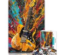 Puzzle 1000 pièces pour Adultes, Peinture à l'huile, Guitare, pour Adolescents, 1000 pièces, Jeu Familial, Anti-Stress, défi Difficile, Cadeaux du Père Noël Secret, 50x75cm