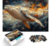 Puzzle 1000 pièces pour Adultes Peinture Abstraite Baleine Fabriqué en Carton pour Les 14 Ans et Plus Activités familiales Cadeau d'anniversaire。Taille：26x38cm/10.24x14.96pouce
