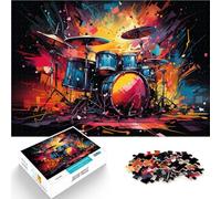 Puzzle 1000 pièces pour Adultes Peinture au Tambour coloré Jeu éducatif Défi Jouet 26x38cm est idéal comme Cadeau pour Toute la Famille