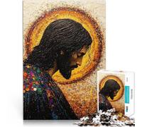 Puzzle 1000 pièces pour Adultes Peinture de Jésus-Christ Jouets de Divertissement Familial Excellent Cadeau pour Les Jeux 26x38cm