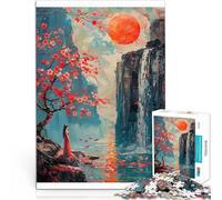 Puzzle 1000 pièces pour Adultes Peinture de la Dame de la Cascade Assemblage du modèle est idéal comme Cadeau pour Toute la Famille 75x50cm