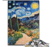 Puzzle 1000 pièces pour Adultes Peinture de Montagne par Van Gogh Puzzle Parfait pour Les Adolescents, Les Liens familiaux, Les Casse-têtes et Les Cadeaux de décoration d'intérieur DIY Taille 26x38cm