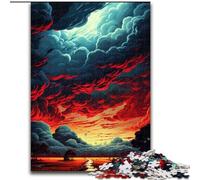 Puzzle 1000 pièces pour Adultes, Peinture de Nuages, Puzzle en Bois, Casse-tête Stimulant à Faire soi-même, Jeu Familial interactif, 1000 pièces(50x75cm)