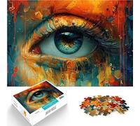 Puzzle 1000 pièces pour Adultes Peinture Œil Jouets addictifs pour Le défi de l'intelligence cérébrale Une œuvre d'art 52x38cm