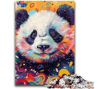 Puzzle 1000 pièces pour Adultes, Peinture Panda, pour Les 14 Ans et Plus, pour s'amuser en Famille et pour Une soirée de Jeux, Jouets Cadeaux 50x75cm