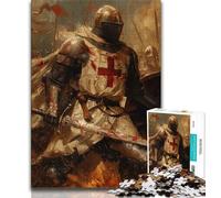 Puzzle 1000 pièces pour Adultes peintures de Chevaliers médiévaux 1000 pièces Art Mural Moderne à Faire soi-même Cadeau Unique décoration d'intérieur (50x75cm)