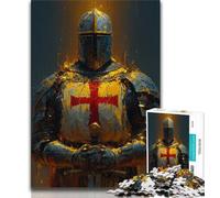 Puzzle 1000 pièces pour Adultes, peintures de Chevaliers médiévaux, Jeu éducatif et Stimulant pour Toute la Famille, pour Anniversaire et Noël (75x50cm)