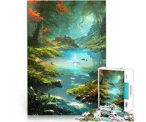 Puzzle 1000 pièces pour Adultes Peintures de rivières calmes Jouets éducatifs d'apprentissage Super Cadeau 75x50cm