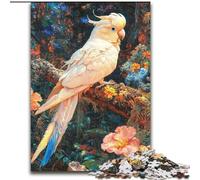 Puzzle 1000 pièces pour Adultes Perroquet Blanc, Casse-tête pour décoration Murale, Cadeau d'anniversaire et de Noël Unique pour Les 14 Ans (Taille 50x75cm)