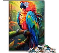 Puzzle 1000 pièces pour Adultes Perroquet coloré en Bois, Cadeau pour Hommes et Femmes, idéal pour Tous Les Jours et Occasions spéciales, 50x75cm, pour Anniversaires, fêtes