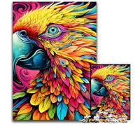 Puzzle 1000 pièces pour Adultes Perroquet Puzzle en Bois Jeu de réflexion interactif pour Toute la Famille, Convient aux 14 Ans et Plus 50x75cm / 19,68x29,52 Pouces