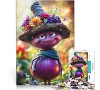 Puzzle 1000 pièces pour Adultes Personnage d'oignon Souriant Jouet éducatif d'apprentissage Cadeaux d'anniversaire 52x38cm