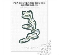 Puzzle 1000 pièces pour Adultes, PGA Centenary Course Gleneagles Map