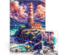 Puzzle 1000 pièces pour Adultes Phare de Spectral Shores Jouet éducatif d'apprentissage est idéal comme Cadeau pour Toute la Famille 38x26cm