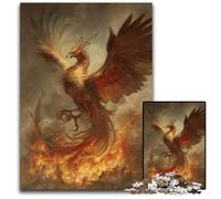Puzzle 1000 pièces pour Adultes Phénix de feu, Puzzle en Carton Difficile et Stimulant, Superbes Cadeaux et Jouets pour Les 14 Ans 26x38cm