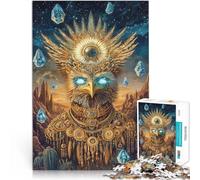 Puzzle 1000 pièces pour Adultes Phénix doré Fabriqué en Carton pour Les 14 Ans et Plus Jeu intellectuel Jouet Offrir en Cadeau à Toute la Famille。Taille:26x38cm/10.24x14.96pouce