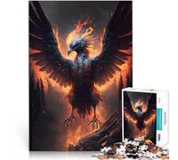 Puzzle 1000 pièces pour Adultes Phénix renaissant de Ses Cendres Fabriqué en Carton pour Les 14 Ans et Plus Jeu de décoration d'intérieur Bon Cadeau。Taille:38x52cm/14.96x20.47pouce