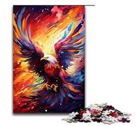 Puzzle 1000 pièces pour Adultes Phoenix entouré d'éclaboussures De Nombreux Puzzles colorés sont Parfaits comme Cadeau pour Toute la Famille 75 x 50 cm