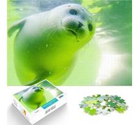 Puzzle 1000 pièces pour Adultes Phoque sous l'eau Jouets éducatifs d'apprentissage Activités Amusantes à la Maison, Cadeaux d'anniversaire, Cadeaux de Voyage, 38x26cm