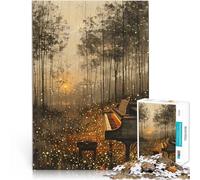 Puzzle 1000 pièces pour Adultes Piano dans la forêt Jouet éducatif d'apprentissage Chaque pièce est Unique - Jeu Familial Stimulant et Amusant 38x26cm