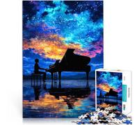Puzzle 1000 pièces pour Adultes Piano sous Un Ciel étoilé pour Le Jeu éducatif Challenge Toy Œuvre d'art 52x38cm