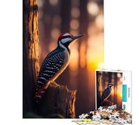 Puzzle 1000 pièces pour Adultes Pic-Vert Atmosphère au Lever du Soleil Jeu Stimulant et éducatif Cadeau de Course de Vitesse Manuelle Idéal pour Les Anniversaires (Dimensions 38x52cm)