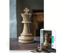 Puzzle 1000 pièces pour Adultes,pièce de la Reine des échecs,découpe précise,Jeu de réflexion et de détente,Cadeau Artistique de Noël (38x26cm)