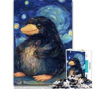 Puzzle 1000 pièces pour Adultes Pingouin du Ciel Nocturne 1000 pièces pour Adultes, Jeu Stimulant pour Toute la Famille, Cadeaux pour Hommes (Taille 38x26cm)