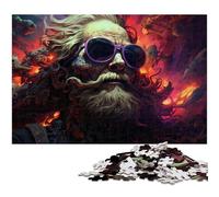 Puzzle 1000 pièces pour Adultes Pirates psychédéliques colorés défi éducatif Anti-Stress défi Difficile 1000 pièces (38 x 26 cm)