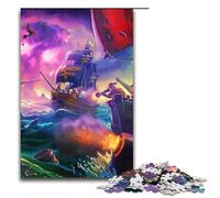 Puzzle 1000 pièces pour Adultes Pirates Puzzles pour Adultes Puzzle en Bois Jeu Stimulant 75x50cm