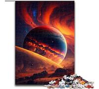 Puzzle 1000 pièces pour Adultes Planète colorée en Bois, pour Les 14 Ans et Plus, 50x75cm, Jeu de réflexion pour Adolescents, pour Les fêtes