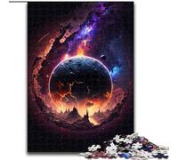 Puzzle 1000 pièces pour Adultes Planète Couleurs Arbre en Bois, décoration Artistique DIY Parfaite ou Cadeau d'anniversaire 50x75cm pour Anniversaire, Vacances, Noël, Halloween