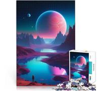 Puzzle 1000 pièces pour Adultes Planète Imaginaire Jeu Familial Anti-Stress Défi Difficile Anniversaire et Cadeaux Uniques 75x50cm