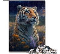 Puzzle 1000 pièces pour Adultes Planète Tigre en Bois, pour Les 14 Ans et Plus, 50x75cm, idéal pour Les Anniversaires et Les fêtes.