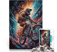 Puzzle 1000 pièces pour Adultes Planètes astronautes BMX Jouets Jeux éducatifs Soulagement du Stress Idées Cadeaux 38x26cm