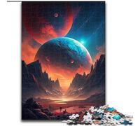 Puzzle 1000 pièces pour Adultes, planètes et Montagnes colorées, en Bois, idéal pour s'amuser en Famille, se détendre et Offrir des Cadeaux de Noël. 50x75cm, idéal pour Les Adolescents