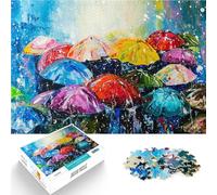 Puzzle 1000 pièces pour Adultes Pluie Pluie Pluie Jouets éducatifs d'apprentissage Chaque pièce est Unique - Jeu Familial Stimulant et Amusant 52x38cm