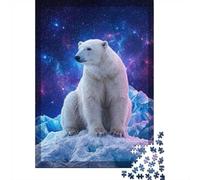 Puzzle 1000 pièces pour Adultes, Polar Bear in Cosmic Ice Landscape