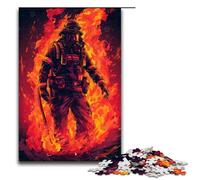 Puzzle 1000 pièces pour Adultes Pompier_Flamme Puzzle Jeu Pratique 1000 PCS