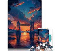 Puzzle 1000 pièces pour Adultes Pont d'Angleterre 1000 pièces pour Adolescents renforce l'amour Entre Les Couples à partir de 14 Ans 75x50cm