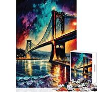 Puzzle 1000 pièces pour Adultes Pont du Bosphore à Istanbul Jeu Anti-Stress Idée Cadeau et Jouet éducatif pour stimuler Votre Cerveau et Votre dextérité Dimensions 38x26cm