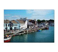 Puzzle 1000 pièces pour Adultes, Port de Weymouth, Royaume-Uni, Angleterre, Souvenir de Voyage, Mj435TY 26x38cm