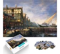 Puzzle 1000 pièces pour Adultes Port Jouets éducatifs et d'apprentissage Jeux familiaux est idéal comme Cadeau pour Toute la Famille 50x70cm