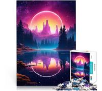 Puzzle 1000 pièces pour Adultes Portail Galaxy Néon Jouet éducatif d'apprentissage Activités Amusantes à la Maison, Cadeaux d'anniversaire, Cadeaux de Voyage, 52x38cm