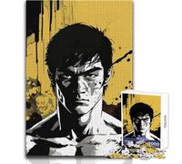 Puzzle 1000 pièces pour Adultes - Portrait de Bruce Lee - Art Relaxant et paisible à pratiquer à l'intérieur - Jeu de découpe précis - Dimensions:38x52cm