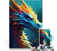 Puzzle 1000 pièces pour Adultes Portrait de Dragon Chinois Jouet éducatif d'apprentissage Cadeau pour Les Anniversaires 75x50cm