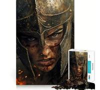 Puzzle 1000 pièces pour Adultes Portrait de Femme guerrière Jeu de mémoire Amusant Découpe Nette Composants Robustes Cadeau Unique pour soulager Le Stress (38x52cm)