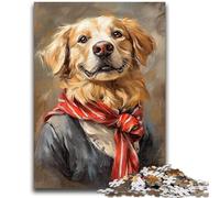 Puzzle 1000 pièces pour Adultes, Portrait de Golden Retriever, Cadeau Amusant et activité pour la Maison, Jouet pour Les Jours de Pluie (50x75cm)