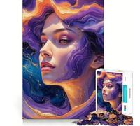 Puzzle 1000 pièces pour Adultes Portrait de la Muse Céleste Peinture Décoration Facile à Assembler Jeu d'exercice cérébral Moments de détente Idéal pour Un Anniversaire Amusant (38x26cm)