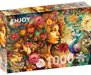 Puzzle 1000 pièces pour Adultes - Portrait de la Terre mère et Nature d'automne | Finition Mate antireflet | Puzzle Amusant et exigeant | 68 x 48 cm | Cadeau Original | Enjoy